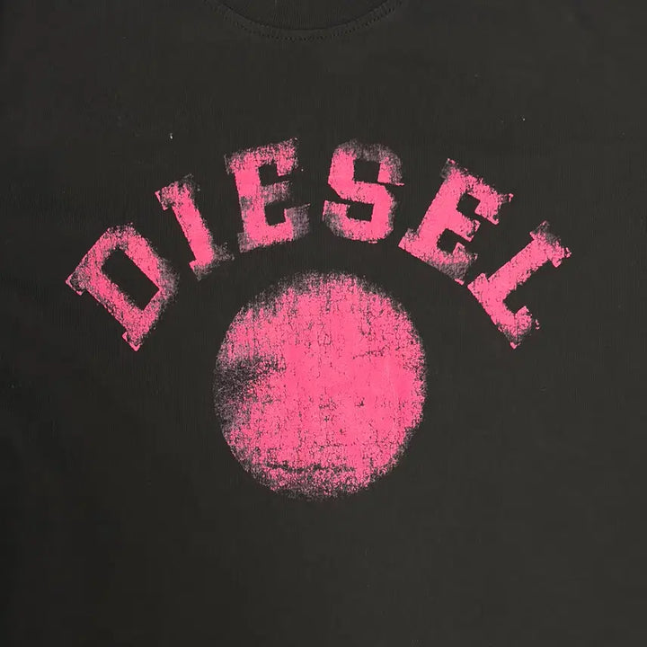 [BUNJANG] Diesel Logo Black Short Sleeve T-Shirt Size 95 / 95) 디젤 로고 블랙 반팔티셔츠