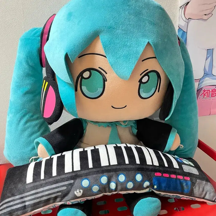 [BUNJANG] Genuine Hatsune Miku Large Piano Plush (45cm Sitting Height) / 초대형(앉은키 45cm)] 정품 하츠네미쿠 피아노 인형
