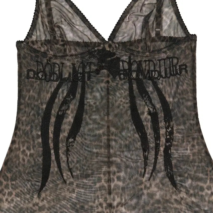 [BUNJANG] 604 Service Leopard Mesh Slip Dress / (새상품)604서비스 레오파드 메쉬 슬립