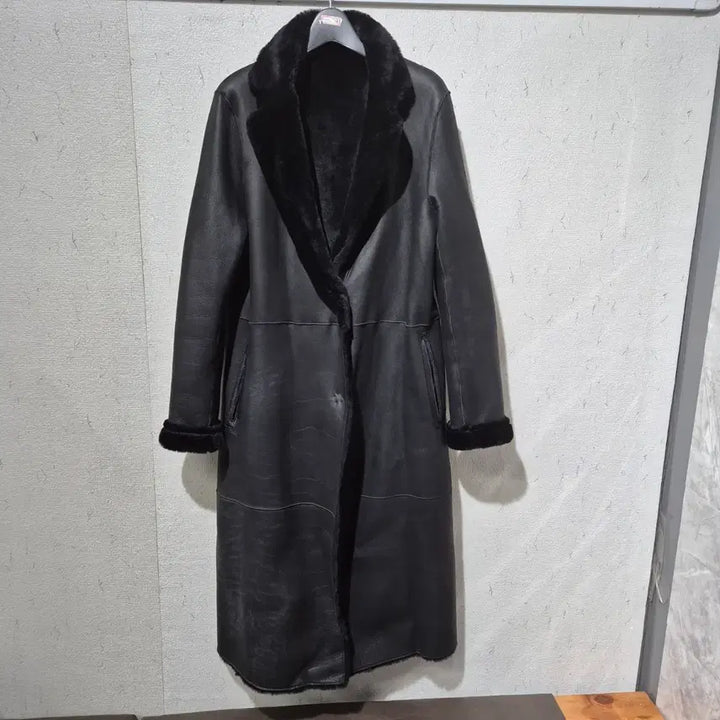 [BUNJANG] Genuine Leather Long Mustang Coat / 양가죽무스탕 롱 코트