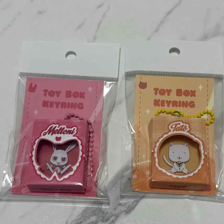 [BUNJANG] Full Moon Cat Toy Box Keyring Melly &amp; Totto / 달빛천사 토이박스 키링 멜로니 타토