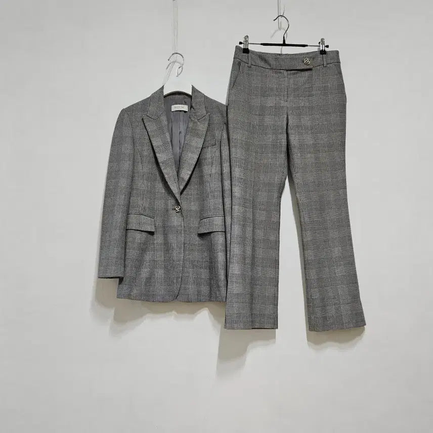 [BUNJANG] Kenneth Lady Grey Jacket and Pants Set / 케네스레이디 자켓바지 셋업
