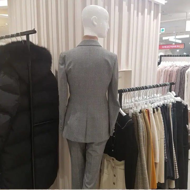 [BUNJANG] Kenneth Lady Grey Jacket and Pants Set / 케네스레이디 자켓바지 셋업
