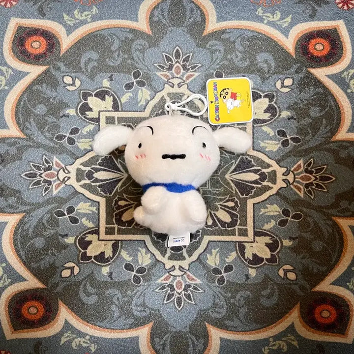 [BUNJANG] Crayon Shin-chan Shiro Cuddly Toy Keychain 10cm / 짱구_흰둥이 인형 키링 10cm 새상품
