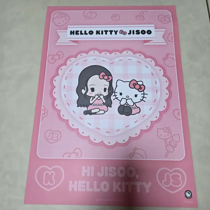 [BUNJANG] Hello Kitty Jisoo Collaboration Limited Edition Poster / 헬로키티 지수 콜라보 포스터