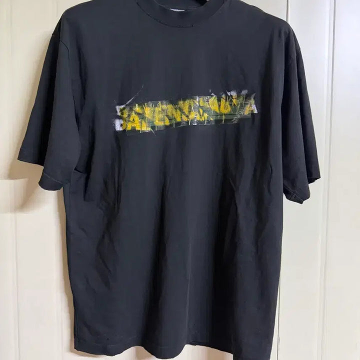 [BUNJANG] Balenciaga Cotton Mesh Spray Short Sleeve T-Shirt / 발렌시아가(Balenciaga) 코튼 메시 스프레이 반팔 티셔츠 s