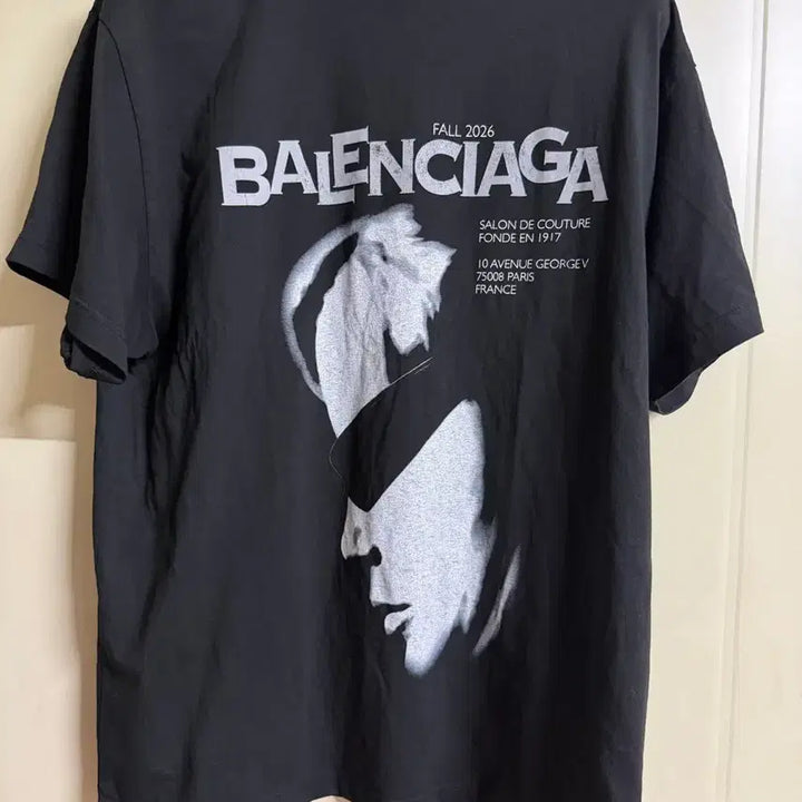 [BUNJANG] Balenciaga Lady in Shade Oversized T-Shirt Black S / 발렌시아가 26ss 레이디 인 쉐이드 오버사이즈 반팔 티셔츠 블랙 s