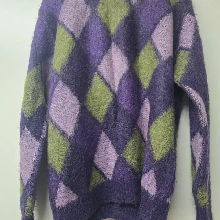 [BUNJANG] Needles 19 F/W Argyle Mohair Cardigan Size S / 19 F/W 니들스 아가일 모헤어 가디건 s사이즈