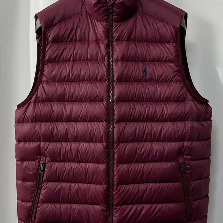 [BUNJANG] Polo Ralph Lauren Hybrid Replent Down Vest Jacket - Burgundy Black Watch / 폴로 랄프로렌 와인 버건디 하이브리드 리플렌트 블랙와치 다운 베스트 자켓