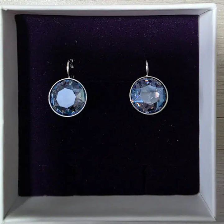 [BUNJANG] Swarovski Bella Earrings Purple / 스와로브스키 벨라 귀걸이 퍼플