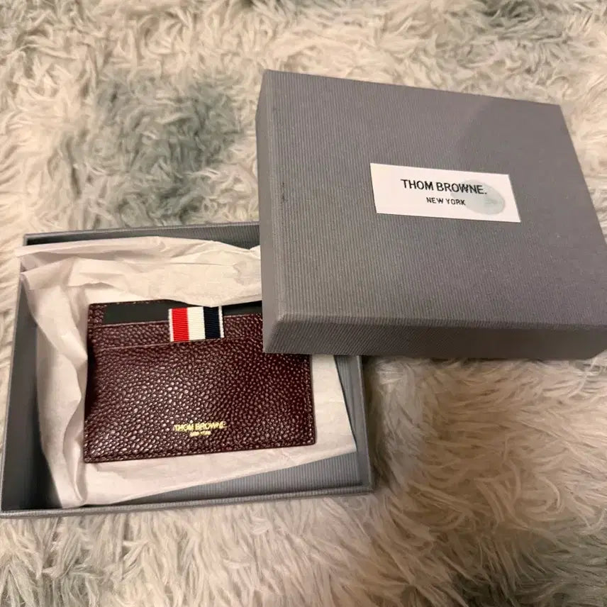 [BUNJANG] Thom Browne Burgundy Card Wallet / 톰브라운 카드지갑 버건디 (새상품)