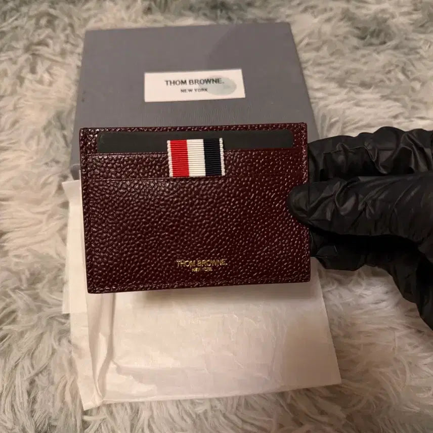 [BUNJANG] Thom Browne Burgundy Card Wallet / 톰브라운 카드지갑 버건디 (새상품)