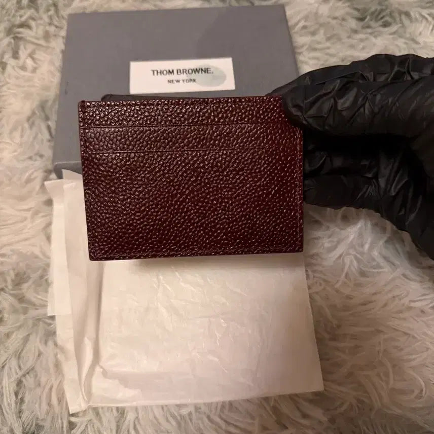 [BUNJANG] Thom Browne Burgundy Card Wallet / 톰브라운 카드지갑 버건디 (새상품)