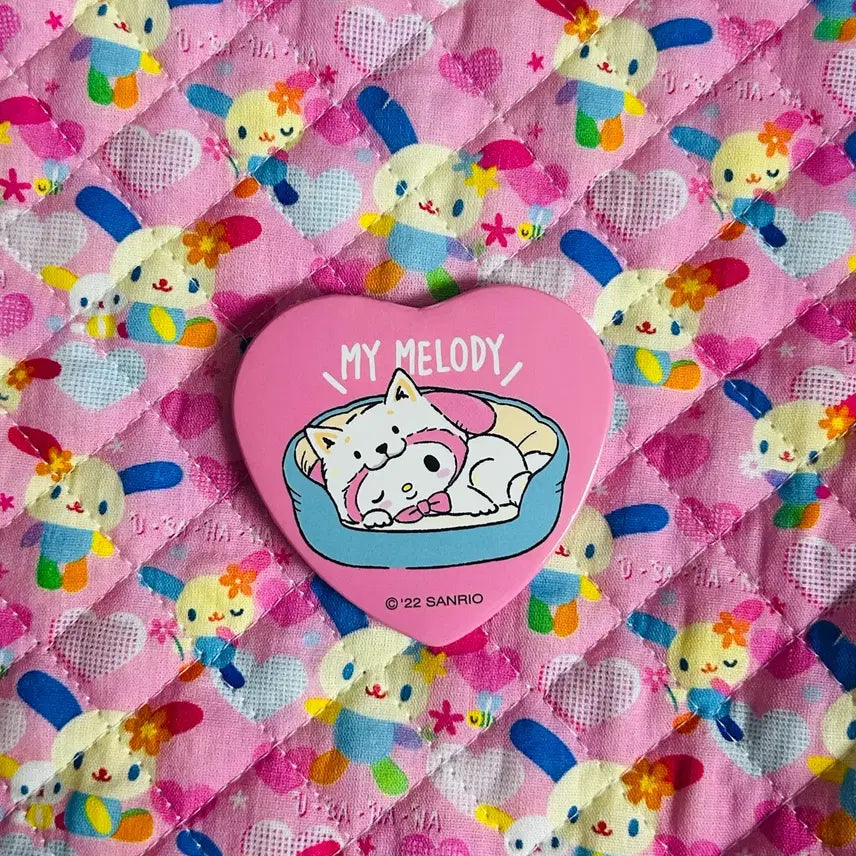 [BUNJANG] Dog My Melody Heart Badge / 강아지 마이멜로디 하트 뱃지