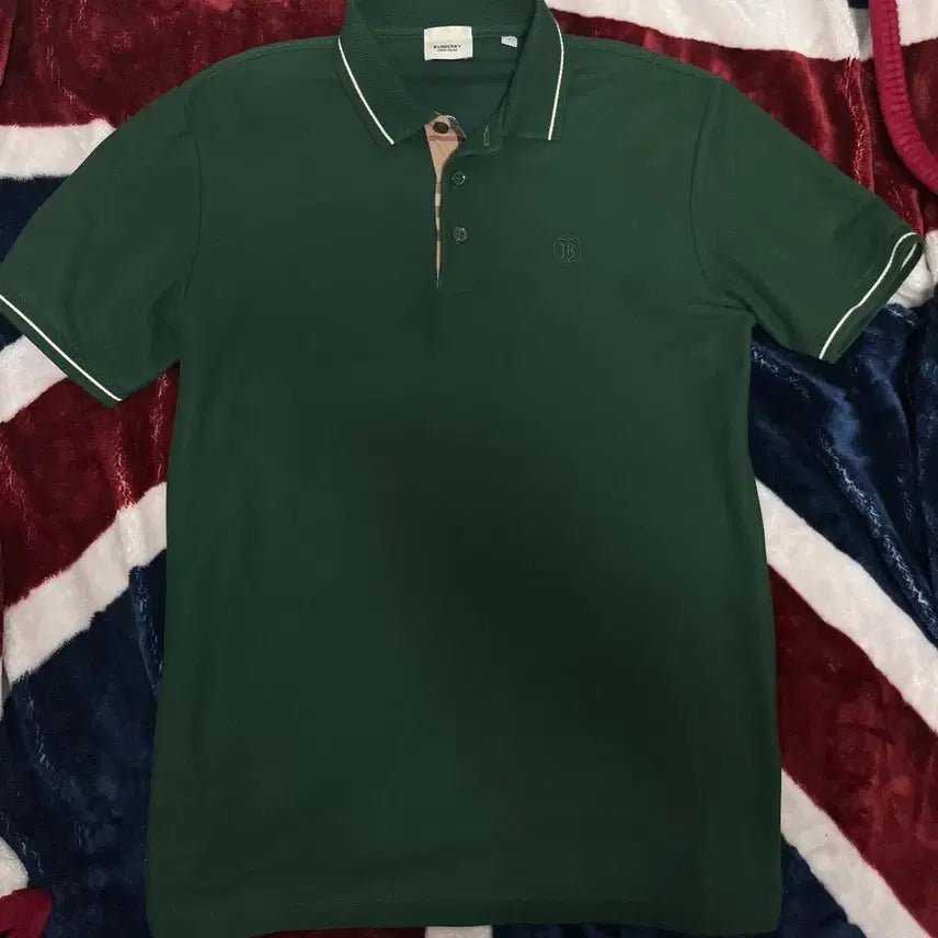 [BUNJANG] Burberry London Check Polo Shirt - Dark Green (L/100) / 버버리 카라티 L(100)