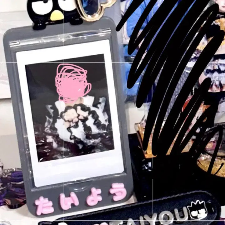 [BUNJANG] Love Sick Taiyo Bundle Set - Cheki, Sanrio Badtz Maru Cheki Holder, and Name Tag / 라부싯쿠 타이요 굿즈 일괄 양도