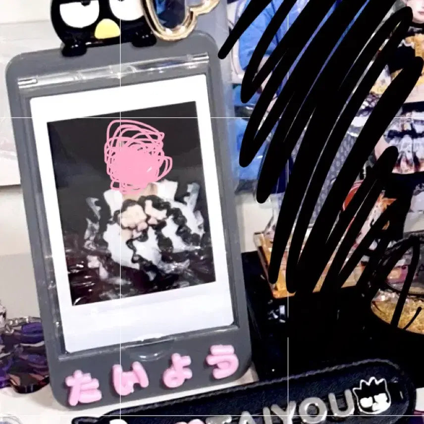 [BUNJANG] Love Sick Taiyo Bundle Set - Cheki, Sanrio Badtz Maru Cheki Holder, and Name Tag / 라부싯쿠 타이요 굿즈 일괄 양도