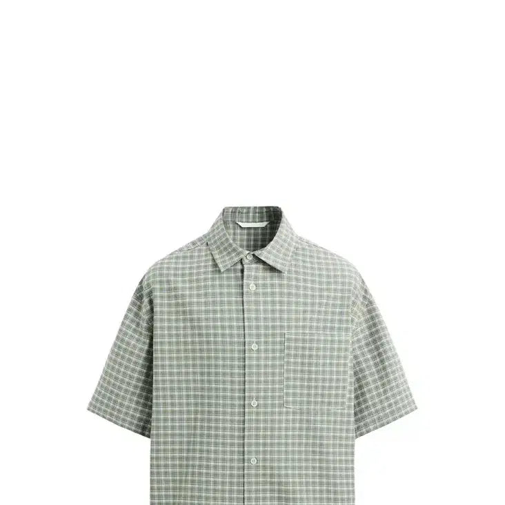 [BUNJANG] Zara Oxford Structure Short Sleeve Shirt / 자라 옥스퍼드 스트럭처 반팔셔츠