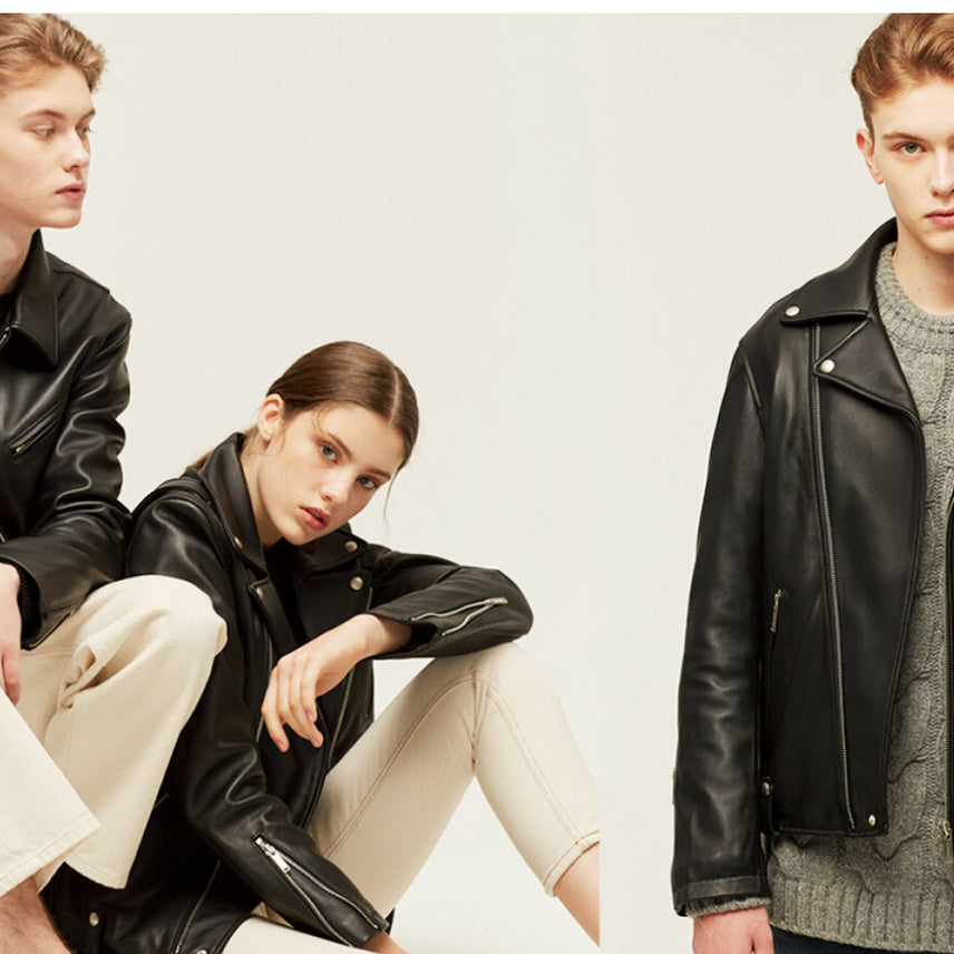[BUNJANG] Aging CCC Leather Rider Jacket (M) / 에이징 씨씨씨 레더 라이더 자켓 M 사이즈
