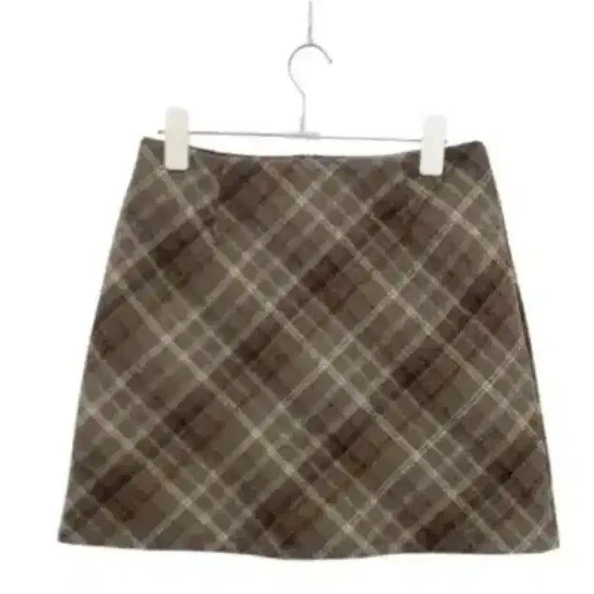 [BUNJANG] Checkered Skirt Brown / 체크 스커트 치마 브라운