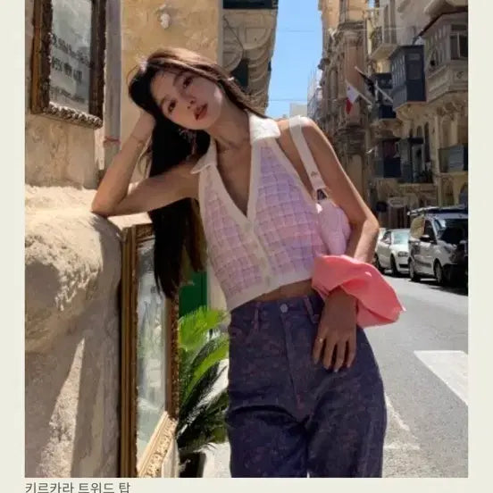 [BUNJANG] Seokyuki Kirkaura Tweed Top (Size M) / 서쿠키 키르카라 트위드 탑