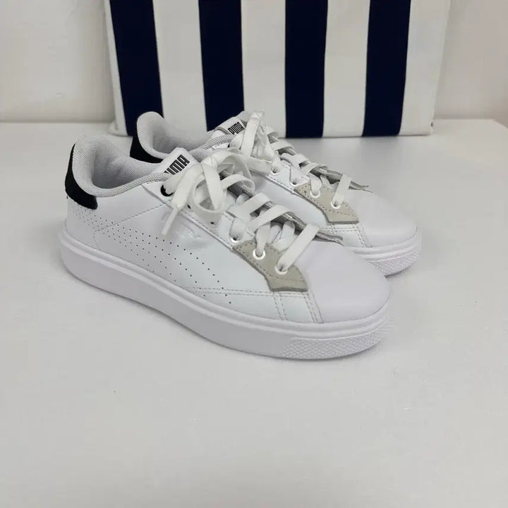 [BUNJANG] Puma White Sneakers / 푸마 PUMA 화이트 스니커즈 운동화 거의새것 220/35.5