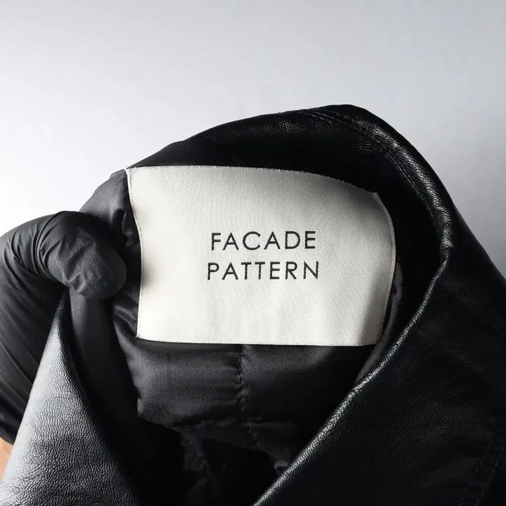 [BUNJANG] FASSADE Pattern Oversized Leather Blouson Jacket / 파사드 패턴 오버핏 레더 블루종 재킷 점퍼