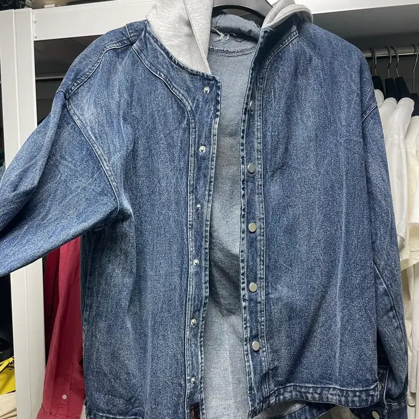 [BUNJANG] Denim Jacket with Hood / 청자켓