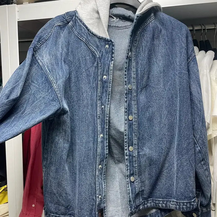 [BUNJANG] Denim Jacket with Hood / 청자켓