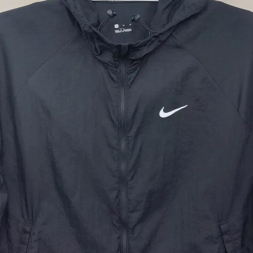 [BUNJANG] Nike 2XL/110 Running Windbreaker Hoodie - Lightweight Black Nylon / 나이키 2XL/110 런닝 윈드브레이커 후디/경량 바람막이.BK.A