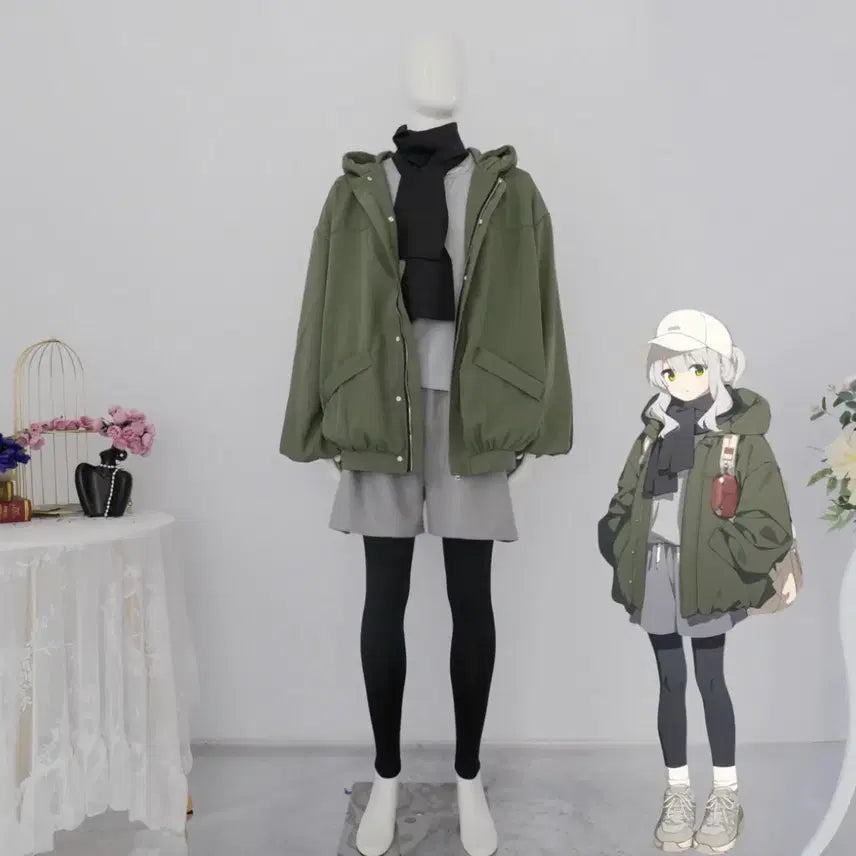 [BUNJANG] Blue Archive Hare Camping Cosplay Set with Halo / 블루아카이브 캠핑 하레 코스프레 헤일로 포함
