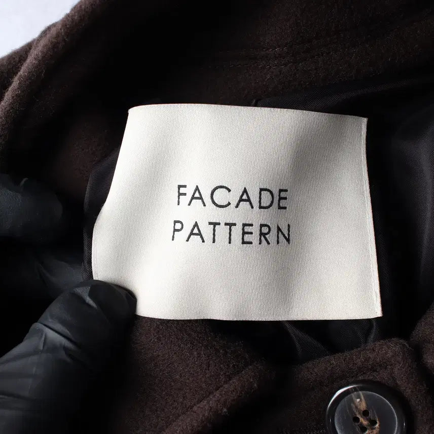 [BUNJANG] Facade Pattern Cashmere Balmacaan Single Long Coat Brown / 파사드 패턴 캐시미어 발마칸 코트 싱글 롱 코트 브라운