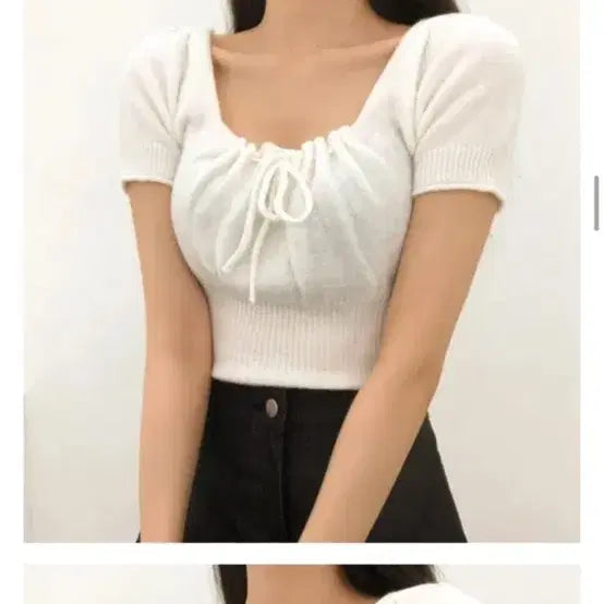 [BUNJANG] Ablie Feel Knit Blouse / 에이블리 블라우스 느낌니트