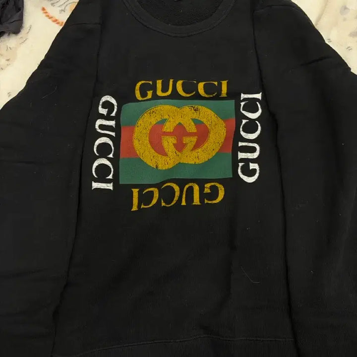 [BUNJANG] Gucci Black Vintage Square Logo Sweatshirt / 구찌 블랙 빈티지 사각로고 맨투맨