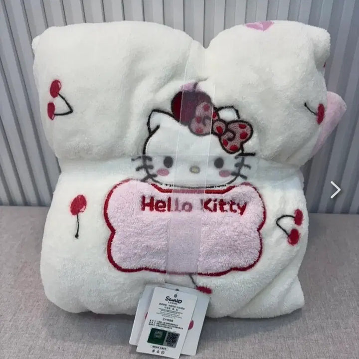 [BUNJANG] Hello Kitty Cherry Shower Gown Sleep Dress / 헬로키티 체리 샤워가운 수면원피스