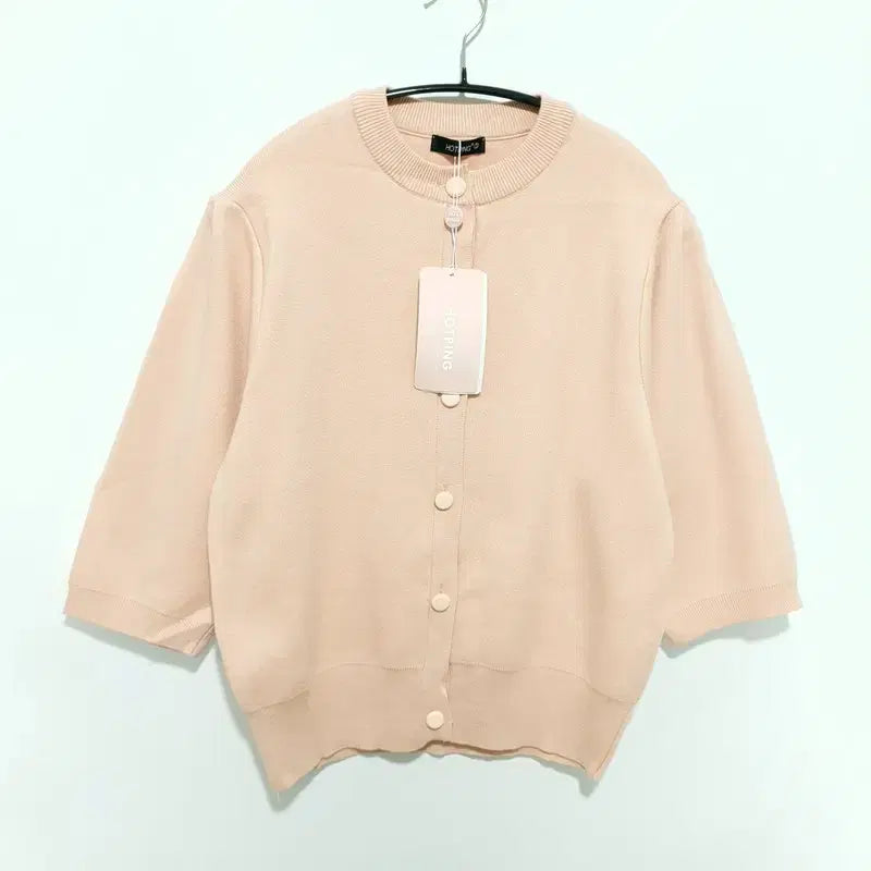 [BUNJANG] Hotping 7-Sleeve Puff Knit Cardigan / 핫핑 7부 퍼프 니트 가디건 3_M1666