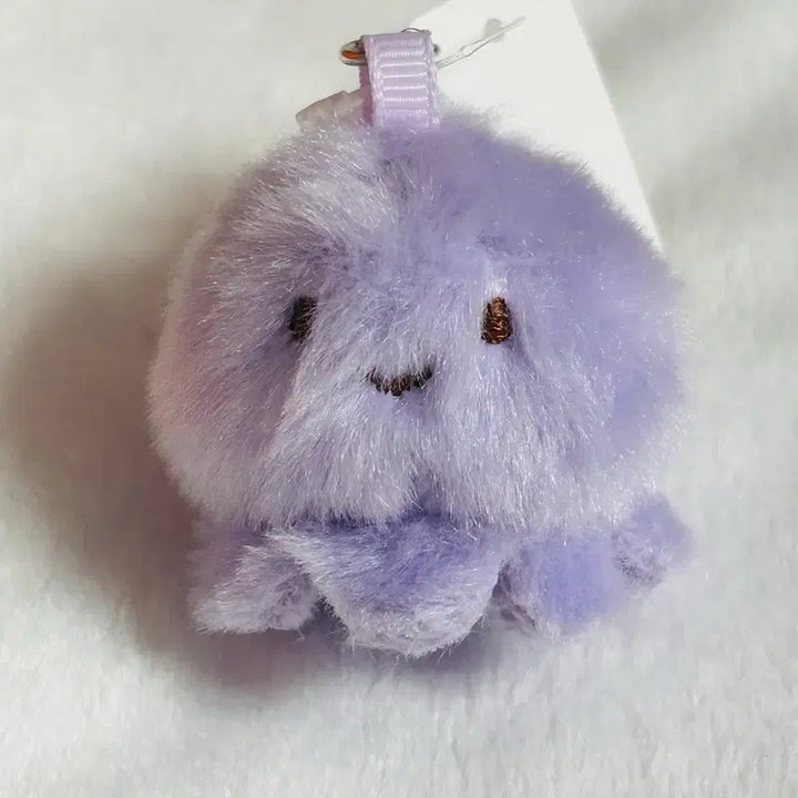 [BUNJANG] Cute Purple Jellyfish Plush Keychain with Starfish and Beads / 짱귀여운 보라색 해파리 인형 키링