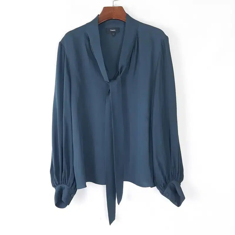 [BUNJANG] Theory Scarf Blouse - Size S / 띠어리 스카프 블라우스 S