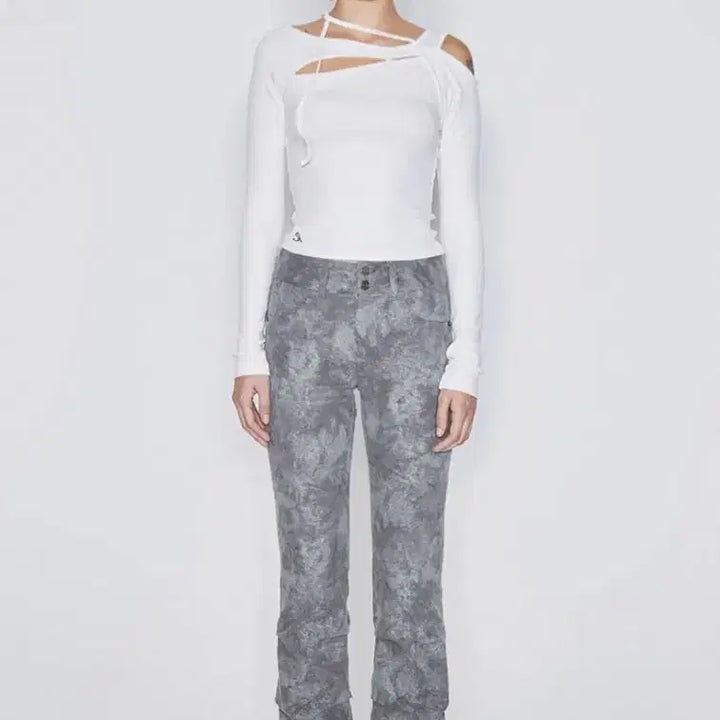[BUNJANG] Afterhours Jacquard Shirring Pants Khaki Grey Size 2 / (택달린 새상품)애프터아워즈 자카드 셔링 팬츠(카키그레이/2 size)