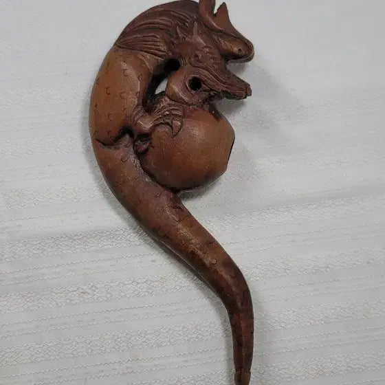 [BUNJANG] Hand-Carved Dragon Wooden Pipe (Tobacco Pipe) / 용조각나무파이프(담뱃대)