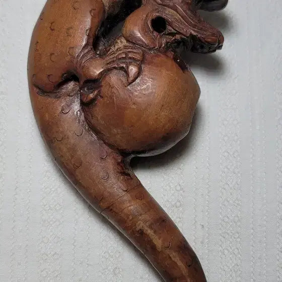 [BUNJANG] Hand-Carved Dragon Wooden Pipe (Tobacco Pipe) / 용조각나무파이프(담뱃대)