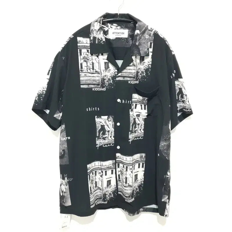 [BUNJANG] Printing Short Sleeve Shirt / 프린팅 반팔 셔츠 F_S1444
