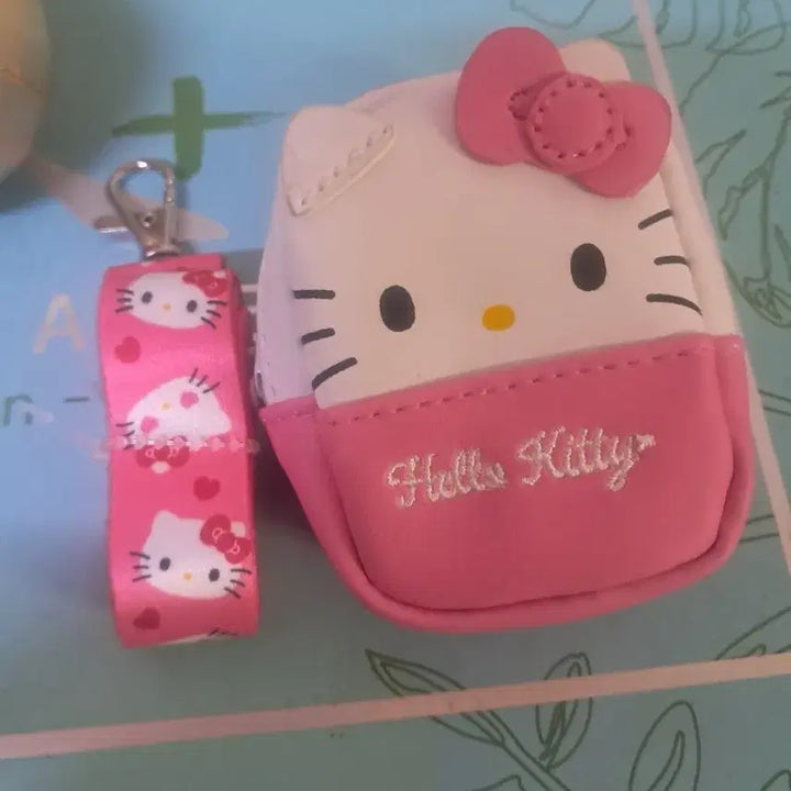 [BUNJANG] Hello Kitty Mini Backpack Coin Purse + Keyring Set / 헬로키티 미니 백팩 동전지갑 + 키링 세트