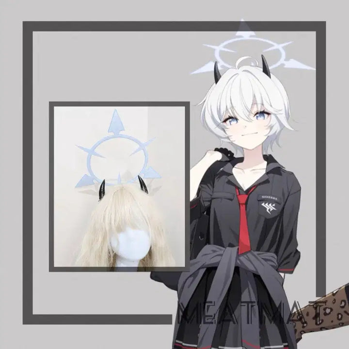 [BUNJANG] Blue Archive Erika Cosplay Halo, Horns, and Tail Set / 블루아카이브 에리카 코스프레 헤일로, 뿔, 꼬리 포함