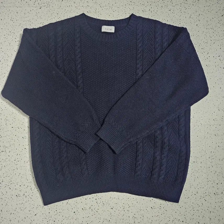 [BUNJANG] Twoin Berg Knit Navy Size 1 / 투인 베르그 니트 (네이비 / 1사이즈)