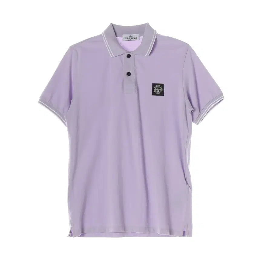 [BUNJANG] Stone Island Junior Logo Patch Short Sleeve Polo Shirt / 스톤 아일랜드 주니어 로고 패치 카라 반팔 티셔츠