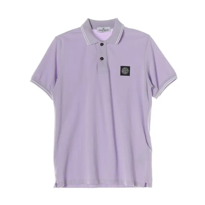 [BUNJANG] Stone Island Junior Logo Patch Short Sleeve Polo Shirt / 스톤 아일랜드 주니어 로고 패치 카라 반팔 티셔츠