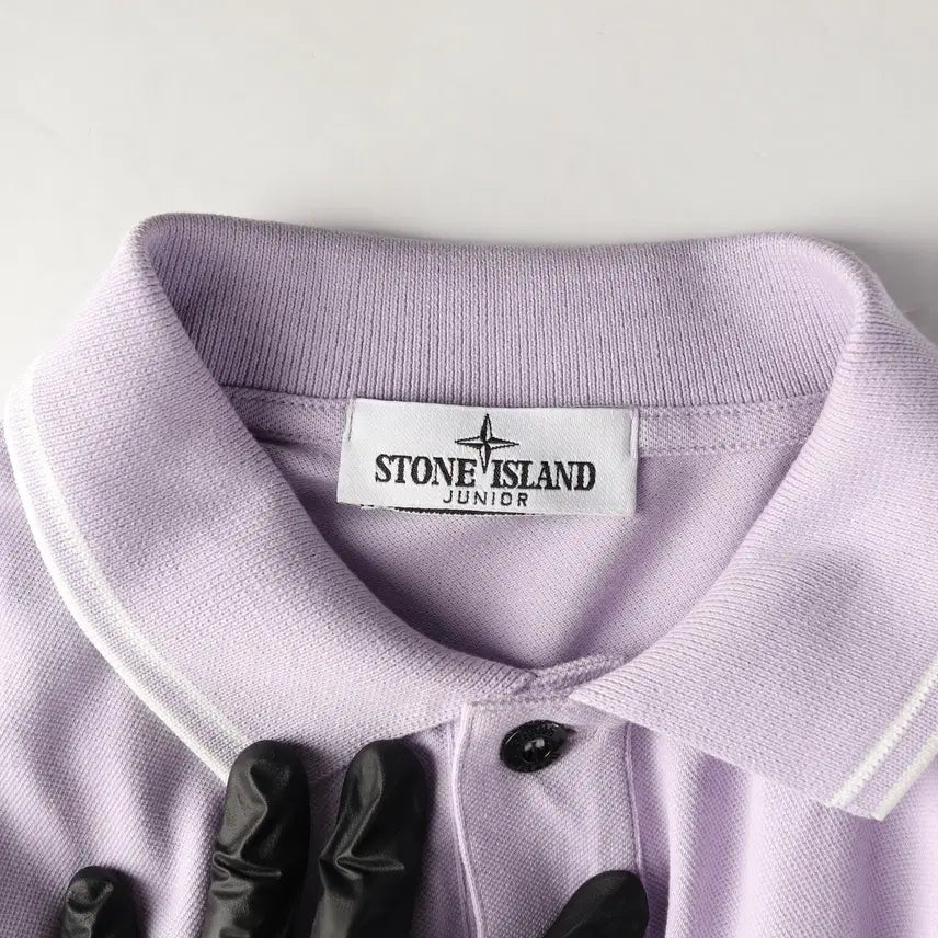 [BUNJANG] Stone Island Junior Logo Patch Short Sleeve Polo Shirt / 스톤 아일랜드 주니어 로고 패치 카라 반팔 티셔츠