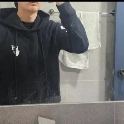 [BUNJANG] Off-White Arrow Black Hoodie / 오프화이트 애로우 블랙 후드티