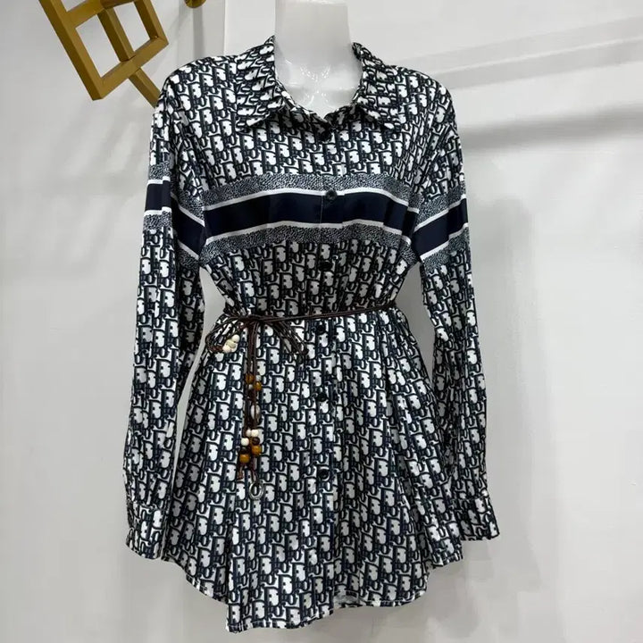 [BUNJANG] Obligue Pattern Blouse Shirt / 시원한 오블리크 패턴 블라우스 남방 77까지